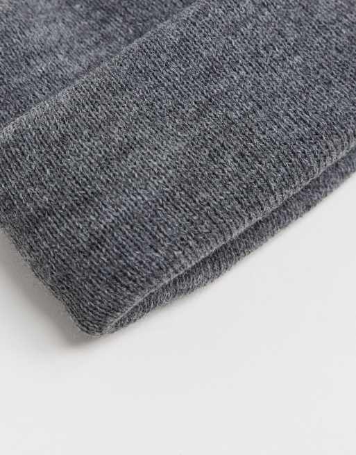 ASOS DESIGN – Szara miniczapka beanie typu fisherman, 4 z 4