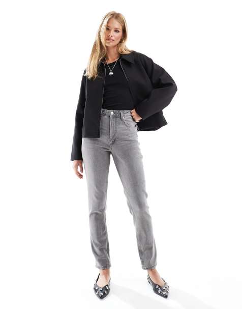 ASOS DESIGN – Szare, dopasowane jeansy comfort mom fit - view 1