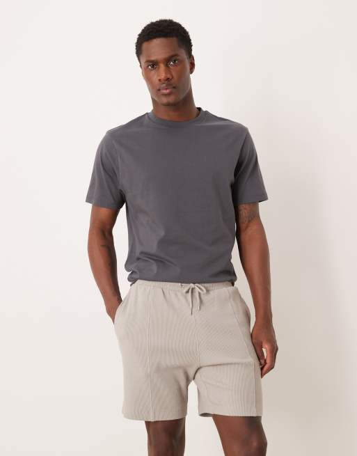 ASOS DESIGN – Szary gruby zestaw o waflowej strukturze, 2 z 3