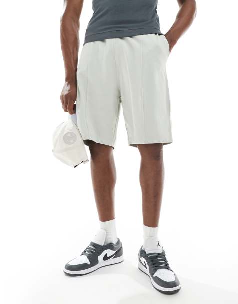 ASOS DESIGN slim pique short in grey