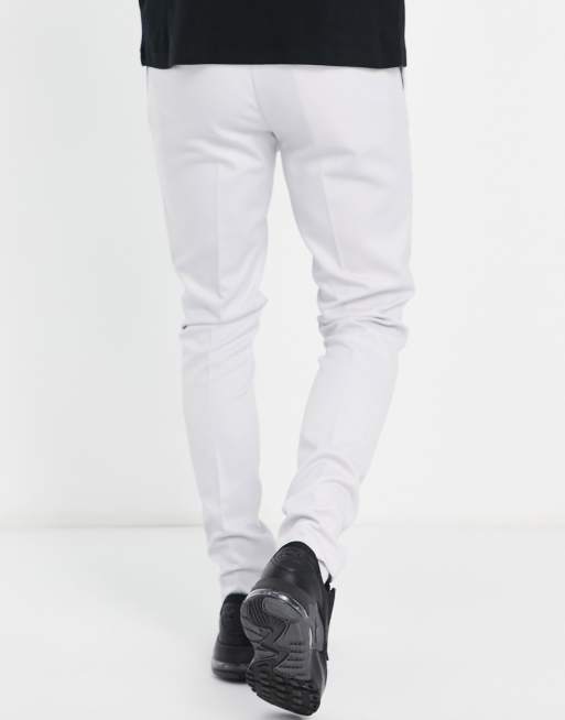 ASOS DESIGN – Szare eleganckie joggery o obcisłym kroju z diagonalu, 2 z 4