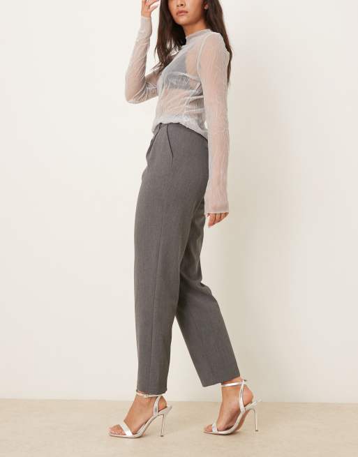 ASOS DESIGN – Szare eleganckie spodnie z niskim stanem, 2 z 5