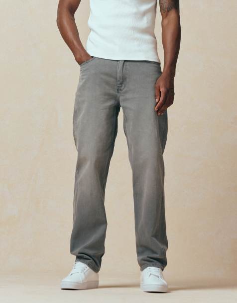 ASOS DESIGN straight fit jeans in grey