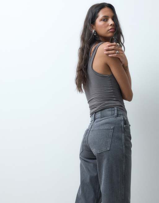 ASOS DESIGN – Szare jeansy z prostymi nogawkami i comfort stretchem, 3 z 5