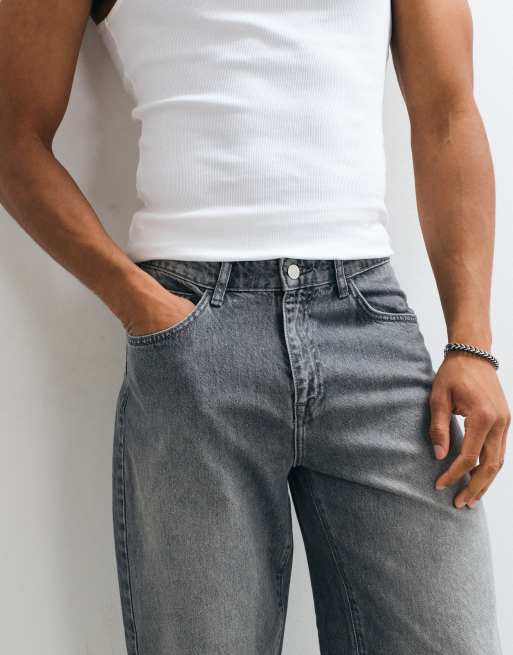 ASOS Design –Szare jeansy z prostymi nogawkami, 3 z 5