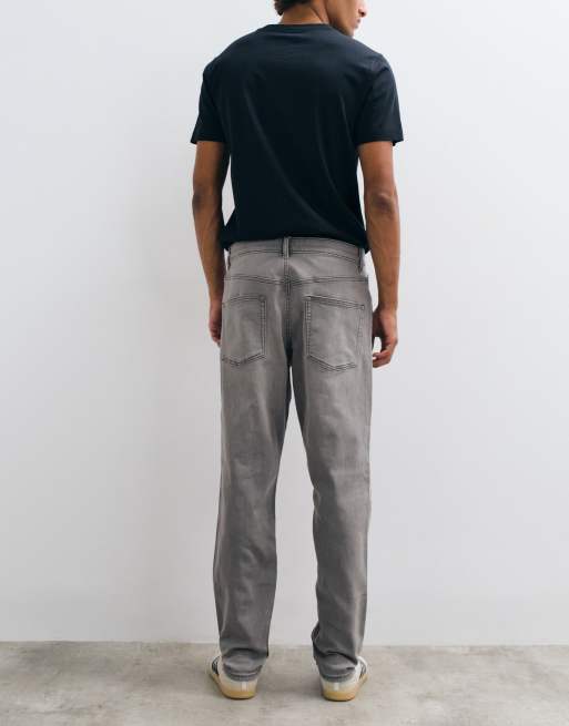 ASOS DESIGN – Szare jeansy ze zwężanymi nogawkami ze stretchem, 2 z 5