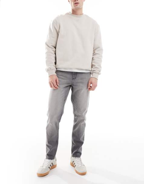 ASOS DESIGN tapered fit jean in grey 