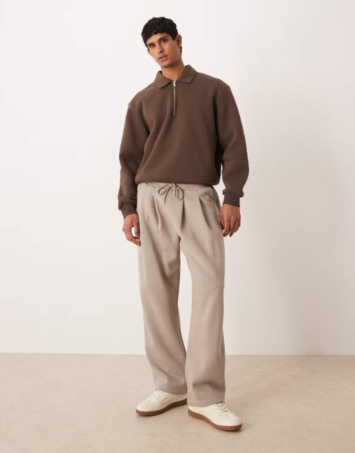 ASOS DESIGN – Szare joggersy z szerokimi nogawkami i zakładkami, 2 z 5
