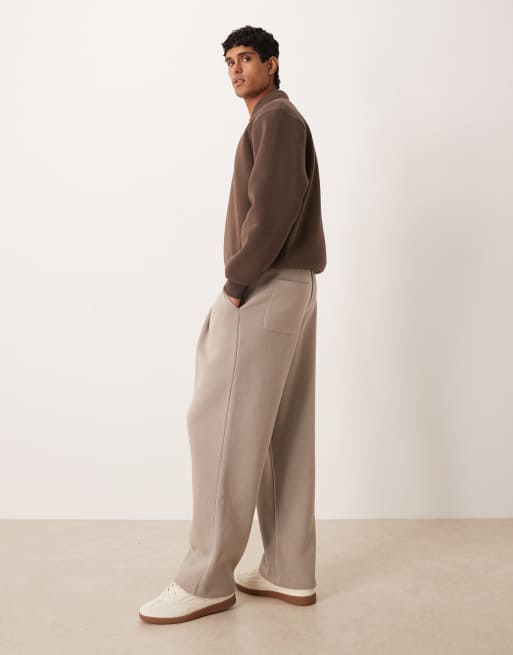ASOS DESIGN – Szare joggersy z szerokimi nogawkami i zakładkami, 3 z 5