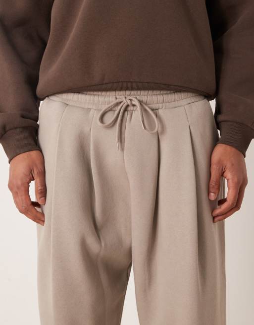 ASOS DESIGN – Szare joggersy z szerokimi nogawkami i zakładkami, 5 z 5
