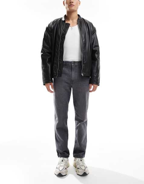 ASOS DESIGN – Szare legginsy z prostymi nogawkami i efektem sprania - view 1