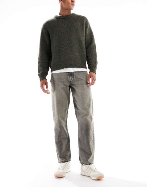 ASOS DESIGN straight fit jeans in grey wash