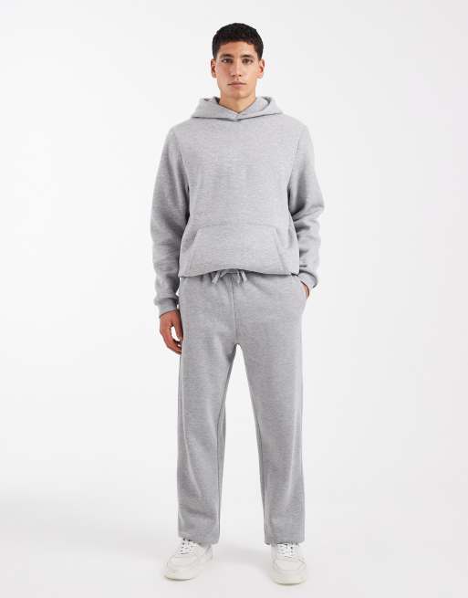 ASOS DESIGN – Szare melanżowe joggersy basic z prostymi nogawkami, 2 z 5
