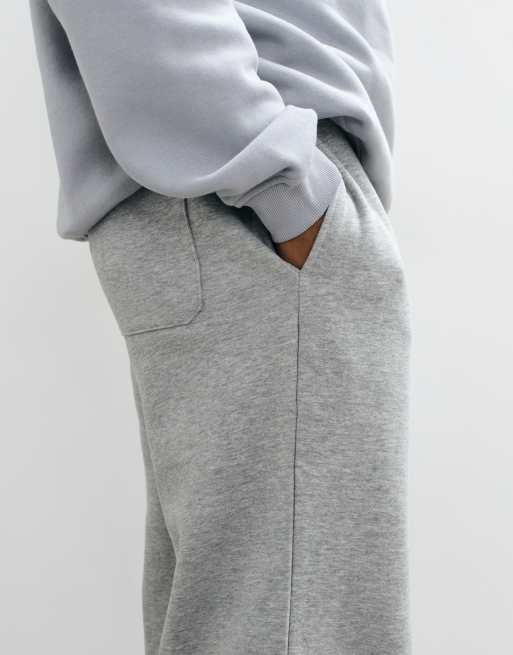 ASOS DESIGN – Szare melanżowe joggersy basic z prostymi nogawkami, 4 z 5