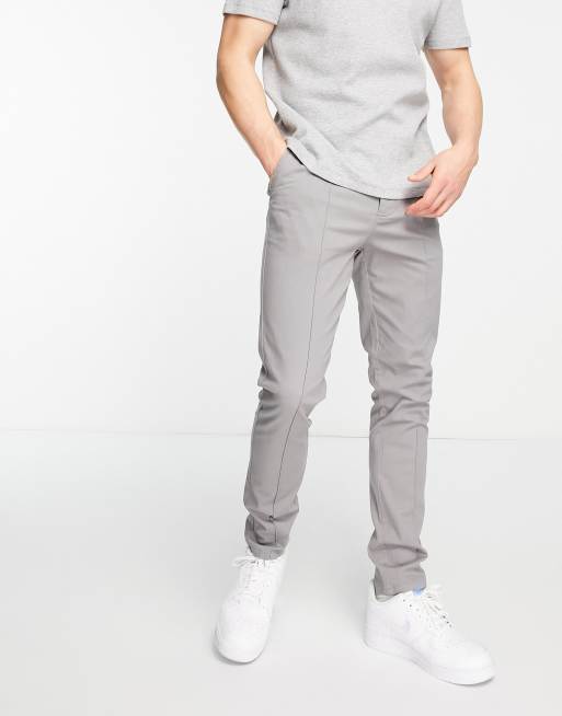 ASOS DESIGN – Szare obcisłe chinosy