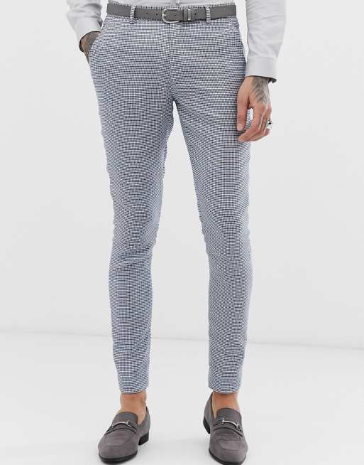 ASOS DESIGN – Lniany super obcisły garnitur ślubny w szarym kolorze, 3 z 4