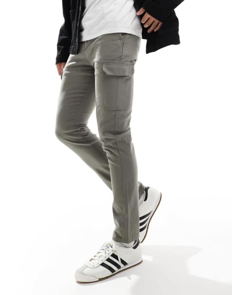 ASOS DESIGN – Szare spodnie bojówki o obcisłym kroju - view 1
