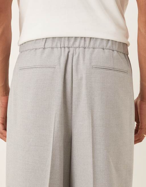 ASOS DESIGN – Szare spodnie garniturowe barrel, 5 z 5