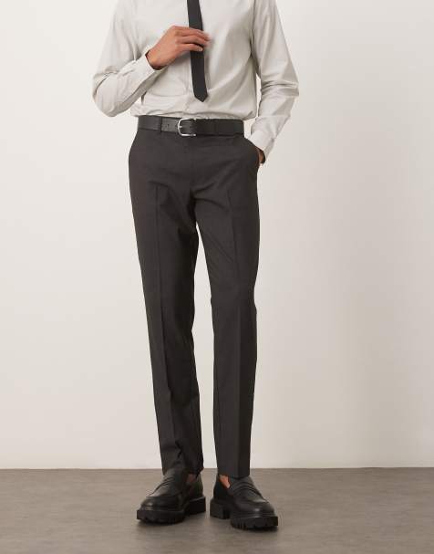 ASOS DESIGN slim suit trousers in grey