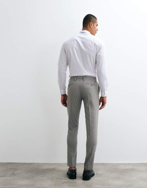 ASOS DESIGN – Szare spodnie garniturowe o obcisłym kroju, 5 z 5