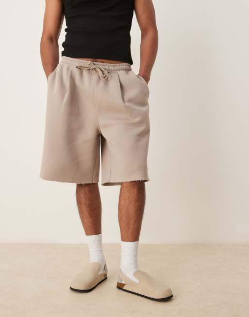 ASOS DESIGN – Szare szorty koszykarskie oversize z zakładkami, 3 z 5