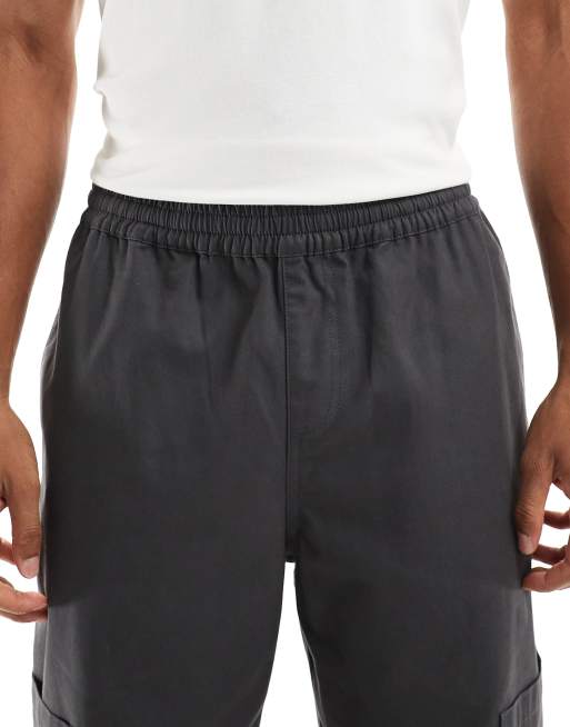 ASOS DESIGN – Szare wciągane spodnie bojówki baggy, 4 z 5