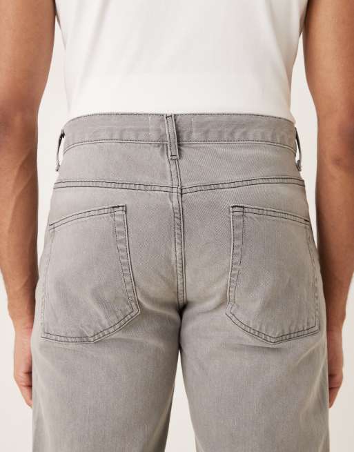 ASOS DESIGN – Szare zwężane jeansy z efektem sprania, 4 z 5