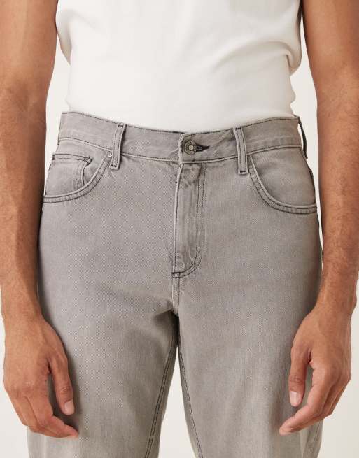 ASOS DESIGN – Szare zwężane jeansy z efektem sprania, 5 z 5