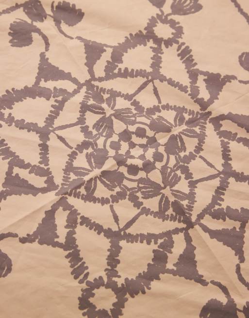 ASOS DESIGN – Szarobeżowa bawełniana bandana ze wzorem , 3 z 3