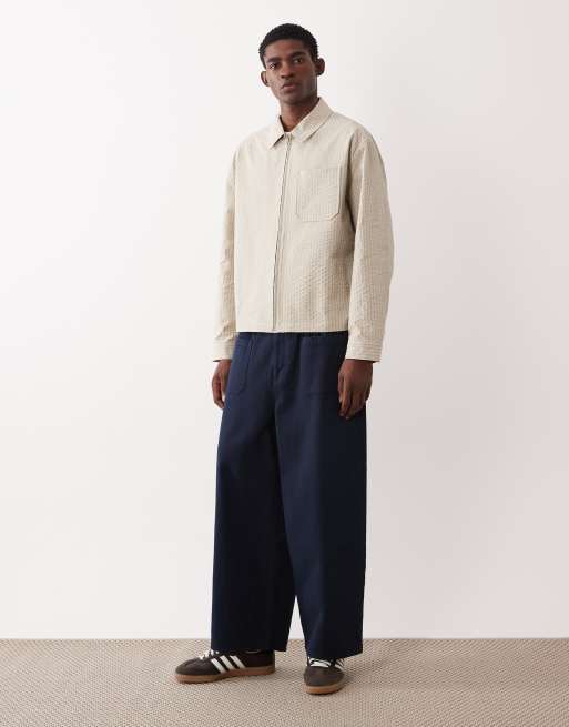 ASOS DESIGN – Szarobeżowa fakturowana kurtka Harrington, 3 z 5
