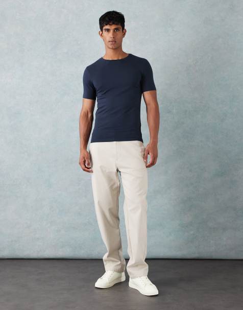 ASOS DESIGN – Szarobeżowe chinosy o prostym kroju - view 1