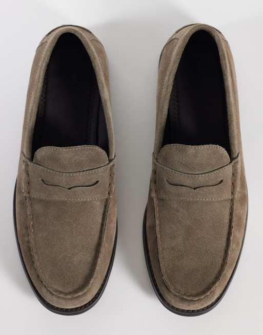 ASOS DESIGN – Szarobeżowe loafersy zamszowe, 3 z 4