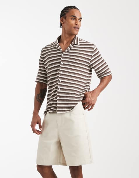 ASOS DESIGN – Szarobeżowe szorty jeansowe średniej długości - view 1