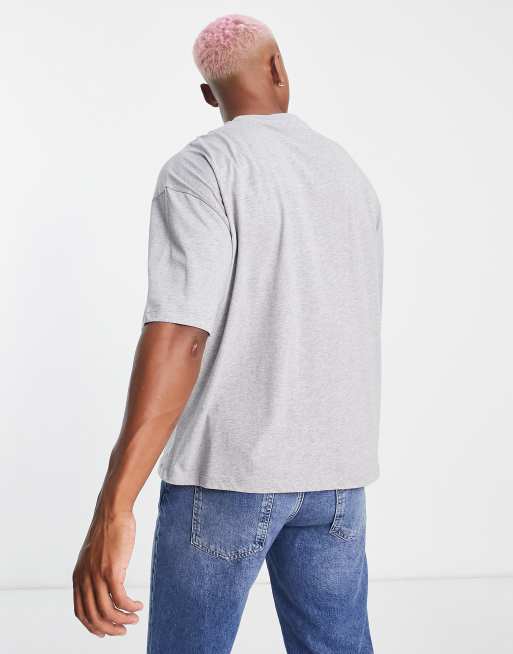 ASOS DESIGN – Szary melanżowy T-shirt oversize , 2 z 4