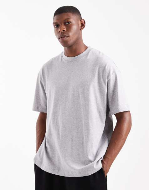 ASOS DESIGN Essentials oversized t-shirt in grey marl