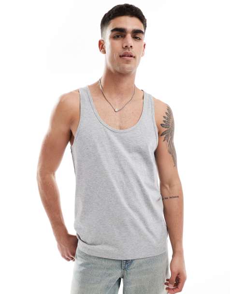 ASOS DESIGN – Szary melanżowy top bez rękawów - view 1