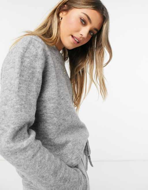 ASOS DESIGN – Szary sweter oversize z okrągłym dekoltem