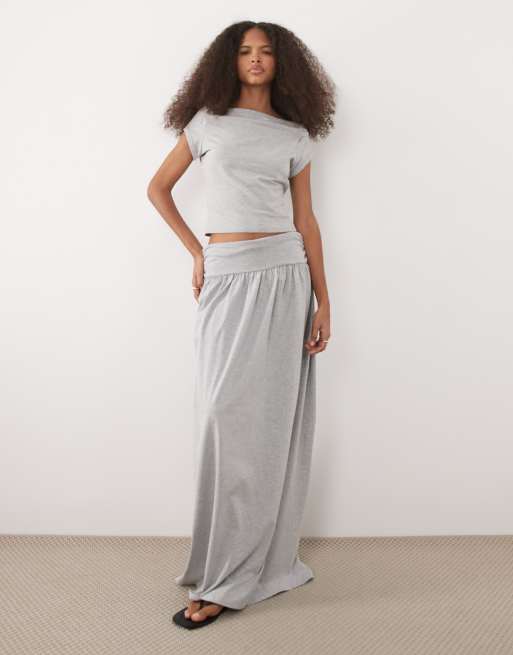 ASOS DESIGN – Szary top z krótkimi rękawkami, część zestawu, 2 z 4