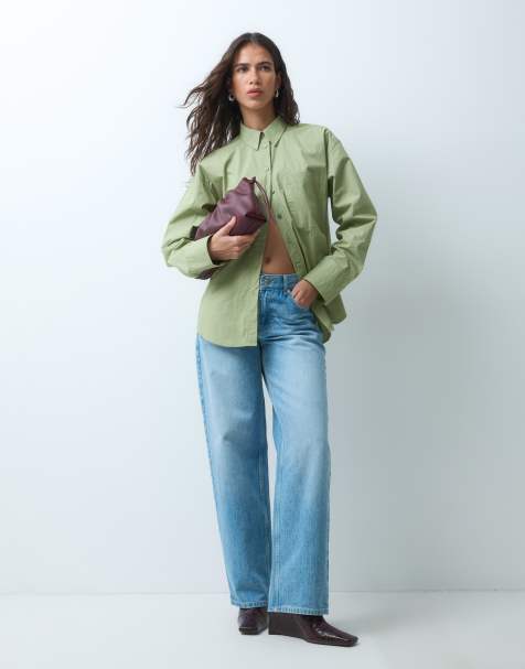 ASOS DESIGN – Szałwiowa klasyczna koszula bawełniana - view 1