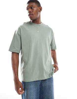 ASOS DESIGN – Szałwiowy gruby T-shirt oversize - view 1