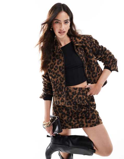 ASOS DESIGN – Szczotkowana kurtka Harrington ze wzorem w cętki - view 1