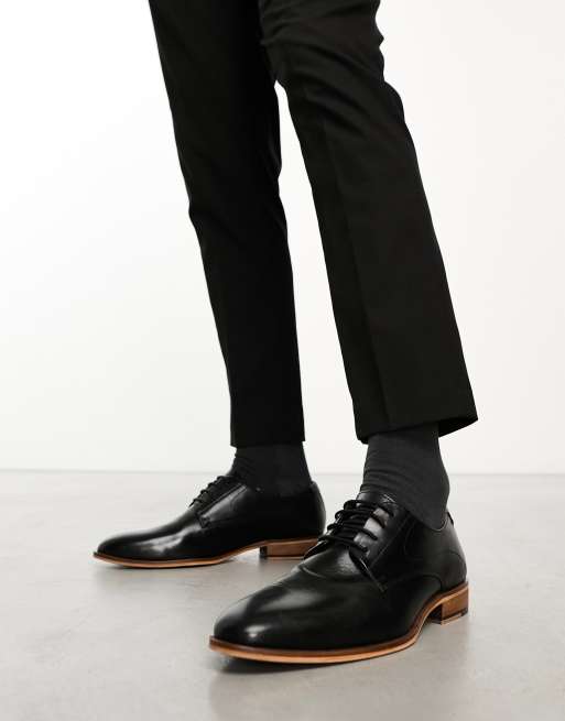 ASOS DESIGN – Sznurowane buty z czarnej skóry, 4 z 4