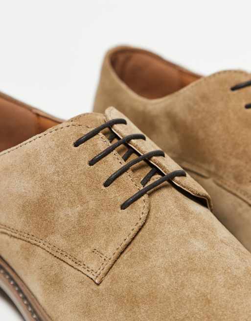 ASOS DESIGN – Sznurowane buty z zamszu w kolorze kamiennym, 2 z 3