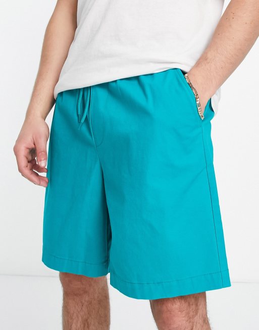 ASOS DESIGN – Szorty chinosy o pudełkowym kroju w intensywnie zielonym kolorze