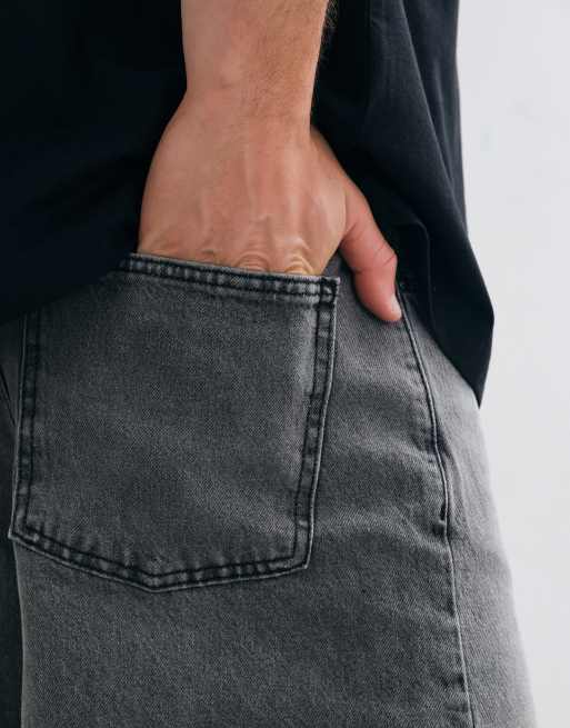 ASOS DESIGN szorty o dłuższej długości w spranym szarym kolorze, 4 z 5