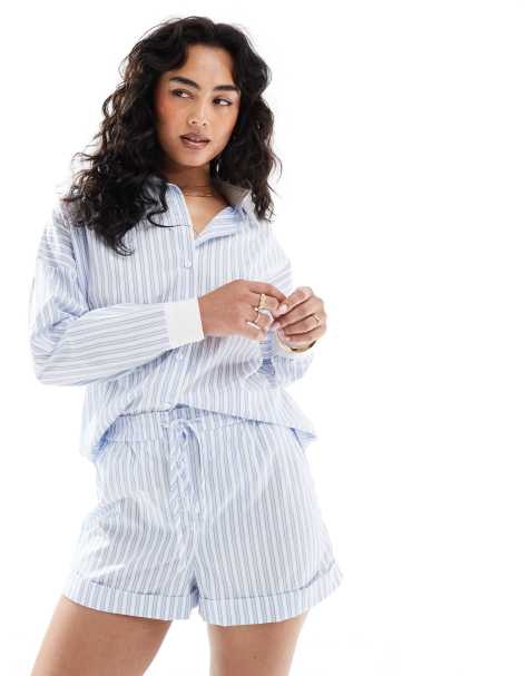 ASOS DESIGN elasticated waist co-ord short in stripe