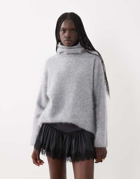 ASOS DESIGN szorty zwiewne z koronkowym wykończeniem w czerni - view 1