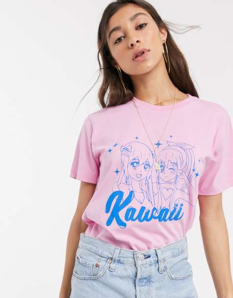 ASOS DESIGN - T-shirt à imprimé cartoon kawaii
