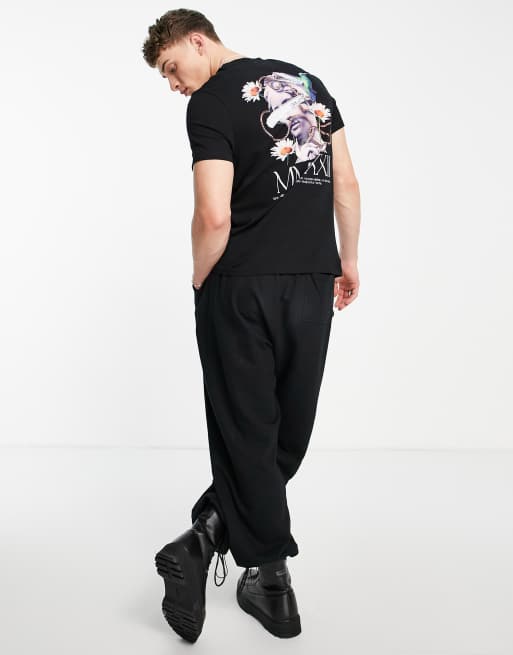 ASOS DESIGN - T-shirt à imprimé statue au dos - Noir, 4 de 4