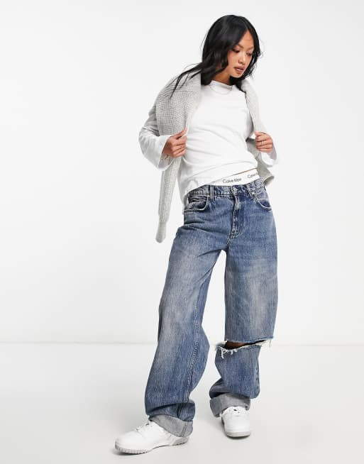 ASOS DESIGN - T-shirt à manches longues amples - Blanc, 3 de 4
